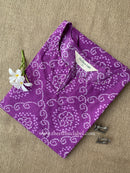 "Reza" Bandhani Purple Cotton Kurta