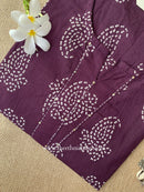"Mahroop" Dark Purple Kantha Cotton kurta