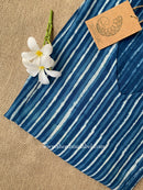 "Naira" A Line Hand Block Printed Indigo Cotton kurta