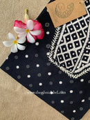 "Tvara" Hand Block Printed Black Cotton kurta