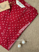 "Samra" Hand Block Printed Dark Red Cotton kurta