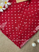 "Samra" Hand Block Printed Dark Red Cotton kurta