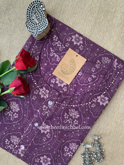 "Raabta" Mughal Kantha Cotton kurta