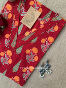 "Shahana" Floral Boota Cotton kurta