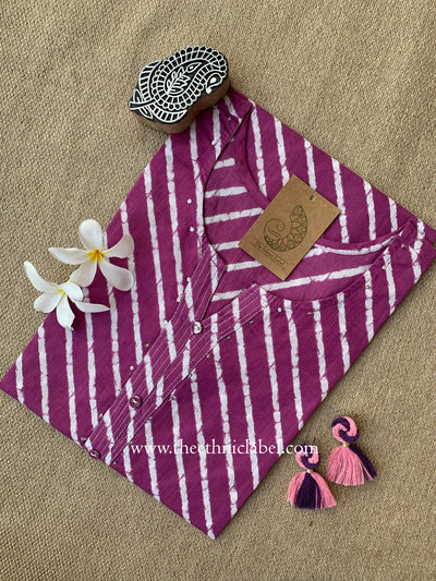 "Mogra" Lehriya Printed Cotton kurta