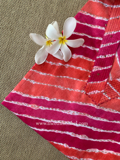 "Sahiba" Lehriya Printed Cotton kurta