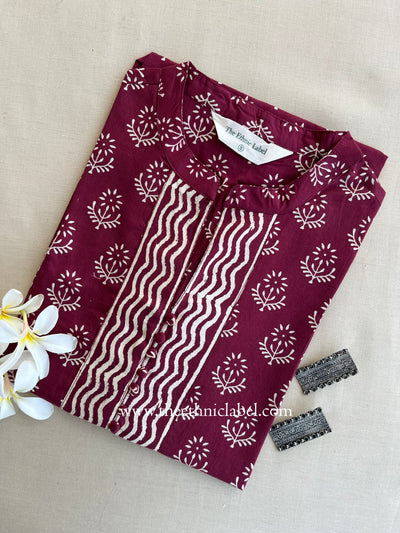 "Dastoor" Hand Block Printed Cotton Kurta
