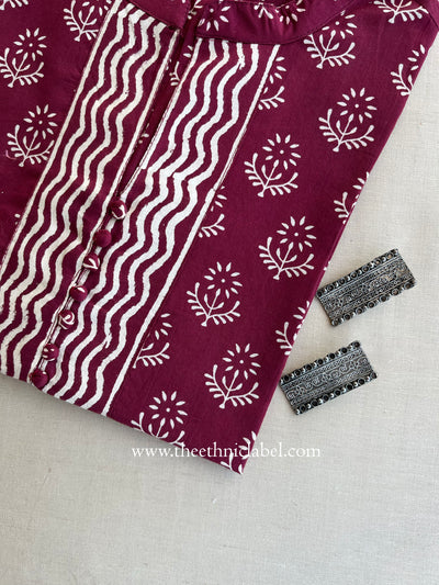 "Dastoor" Hand Block Printed Cotton Kurta