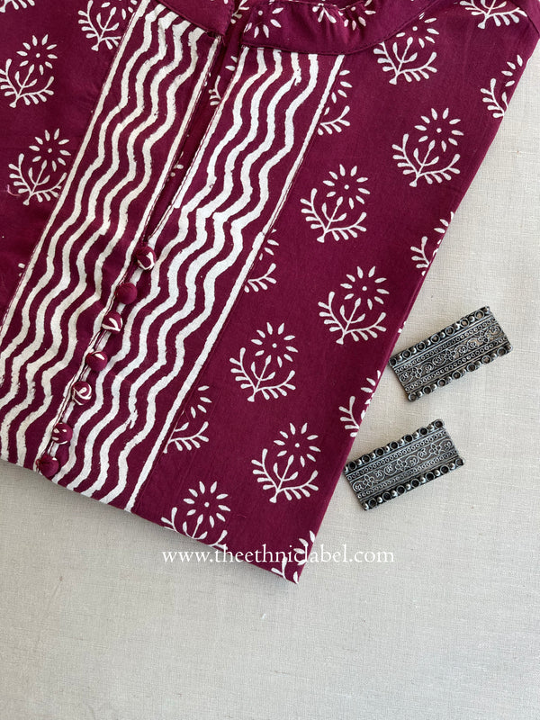 "Dastoor" Hand Block Printed Cotton Kurta