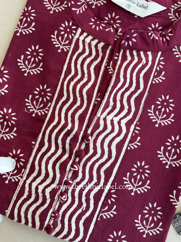 "Dastoor" Hand Block Printed Cotton Kurta