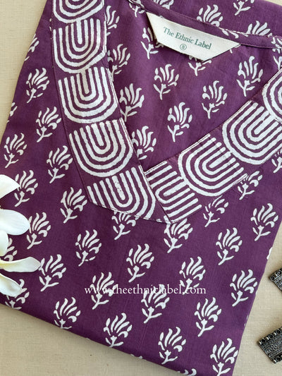 "Dastaan" Hand Block Printed Cotton Kurta