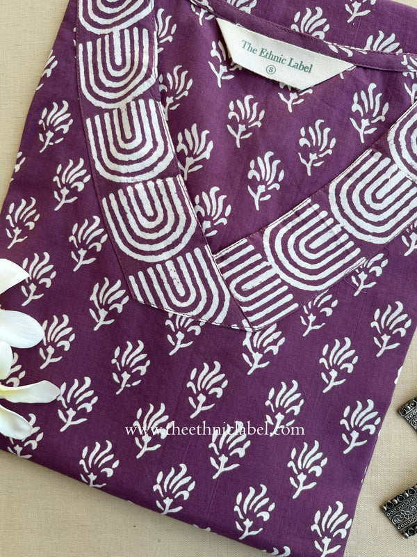 "Dastaan" Hand Block Printed Cotton Kurta