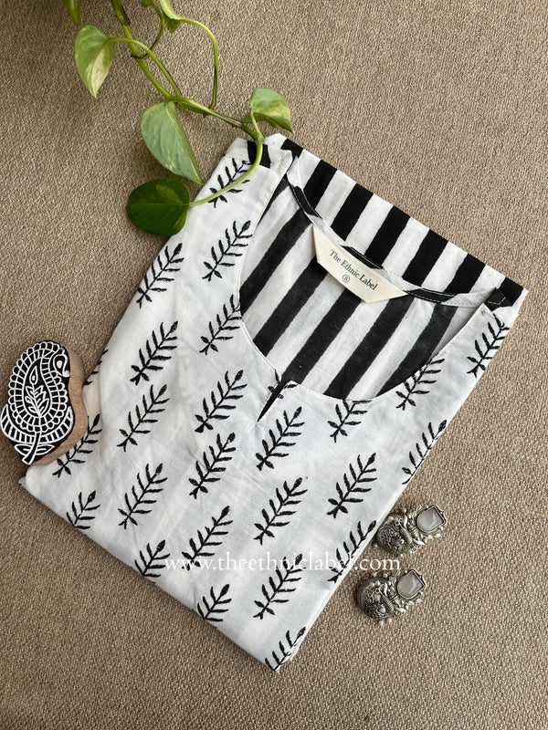 "Sugam" Hand Block Printed Cotton kurta