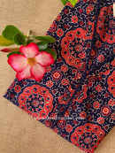 "Kalaa" Printed Blue Cotton kurta - XS