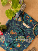 "Saba" Blue tassel Cotton kurta - Big Size - 3XL