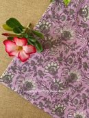 "Vibhu" Lavender Laced Cotton kurta - Big Size