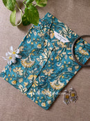 "Aabroo" Block Printed Cotton Short kurta