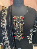 "Farida" Hand Block Printed Cotton Kurta Set(3pc) - Big Size