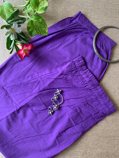 Purple Cotton Afghan Pants