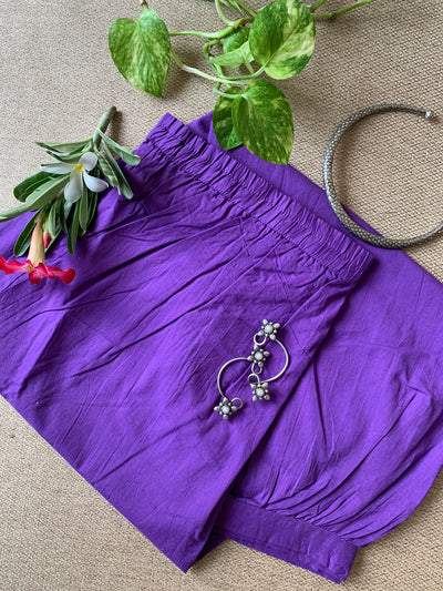 Purple Cotton Afghan Pants
