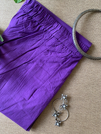 Purple Cotton Afghan Pants