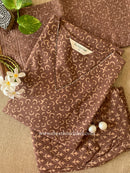 "Mitti" Bagru Print Cotton Kurta Set with Kota Doria Dupatta(3pc)