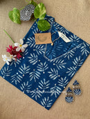 "Zunaira" Hand-embroidered Block Print Cotton kurta