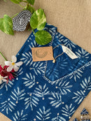 "Zunaira" Hand-embroidered Block Print Cotton kurta