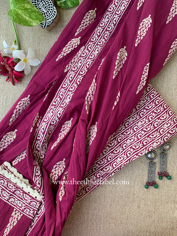 "Aalia" Laced Kurta Set (2pc)-S