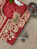 "Manjari" Hand Block Printed Embroidered Cotton kurta