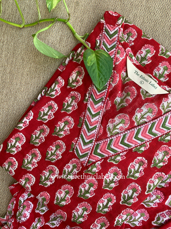 "Neerja" Hand Block Printed Cotton Co-Ord Set (2 pc)