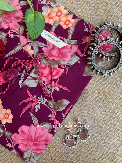 "Veeha" Floral Cotton kurta