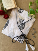 "Saral" Hand Block Printed Angrakha Cotton kurta