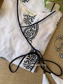 "Saral" Hand Block Printed Angrakha Cotton kurta