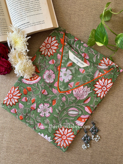 "Vriksha" Hand Block Printed  Cotton kurta