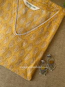 "Niyara" Hand Block Printed  Cotton kurta