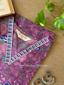 "Siya" Hand Block Printed  Cotton kurta