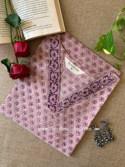 "Roohani" Hand Block Printed  Cotton kurta