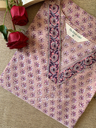"Roohani" Hand Block Printed  Cotton kurta
