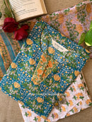"Amrit" Cotton Kurta Set with Kota Doria Dupatta (3pc)