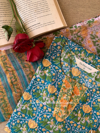 "Amrit" Cotton Kurta Set with Kota Doria Dupatta (3pc)