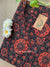 "Vayu" Black Kantha Cotton kurta - Big Size