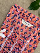 "Kesar" Hand Block Printed Cotton kurta