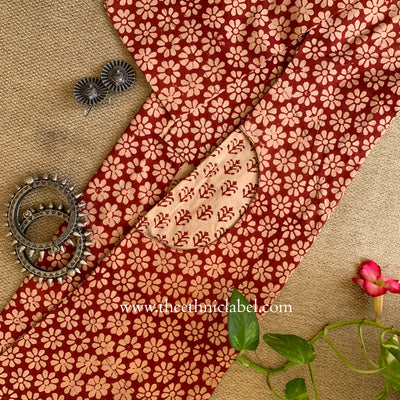 "Rutvi" Hand Block Printed Bagru Cotton kurta