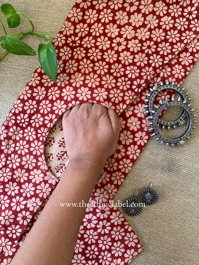 "Rutvi" Hand Block Printed Bagru Cotton kurta