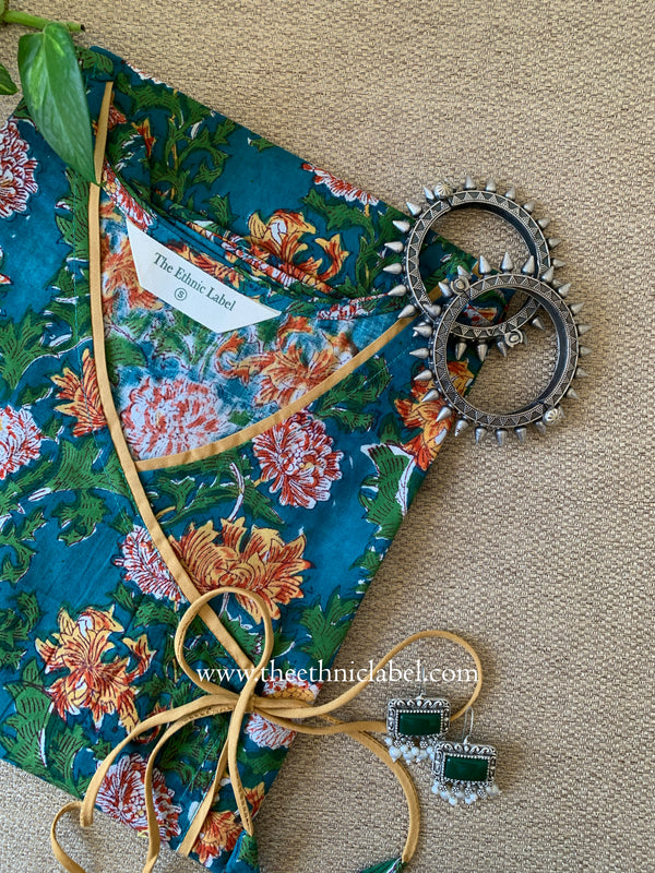 "Heena" Hand Block Printed  Cotton kurta