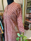"Rutvi" Hand Block Printed Bagru Cotton kurta