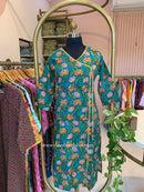 "Heena" Hand Block Printed  Cotton kurta