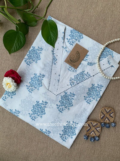 "Archana" Boota Cotton kurta - Big Size