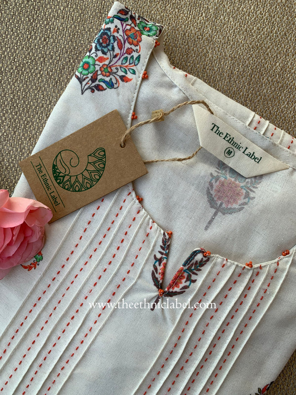 "Fitoor" Hand Block Printed Cotton kurta